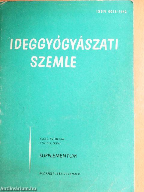 Ideggyógyászati szemle 1982. december