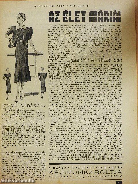 Magyar Uriasszonyok Lapja 1937. november 1.