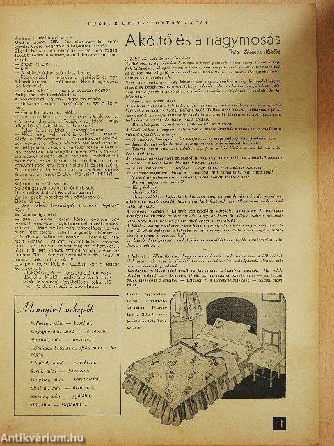 Magyar Uriasszonyok Lapja 1938. november 10.