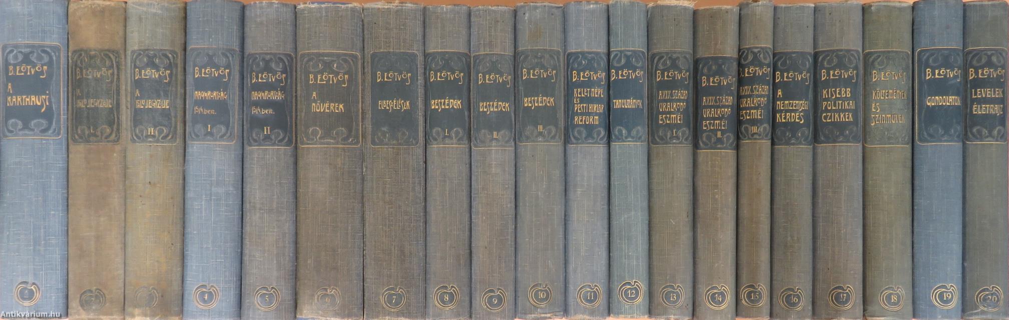 Báró Eötvös József összes munkái 1-20.