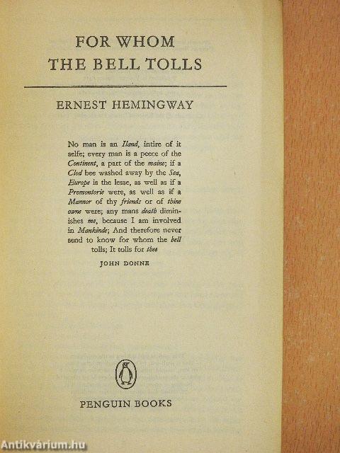 For Whom the Bell Tolls
