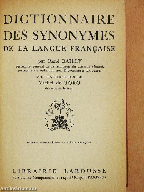 Dictionnaire des synonymes de la langue francaise