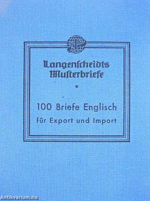 100 Briefe Englisch für Export und Import