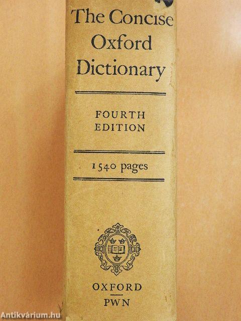 The Concise Oxford Dictionary of Current English