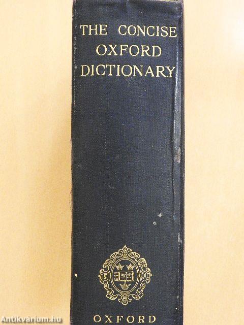 The Concise Oxford Dictionary of Current English