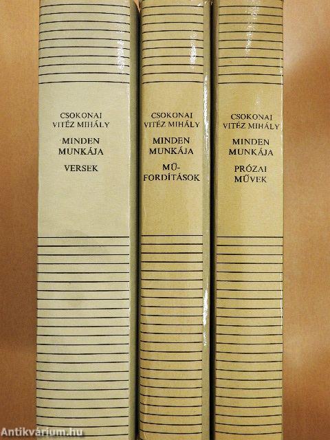 Csokonai Vitéz Mihály minden munkája I-III.