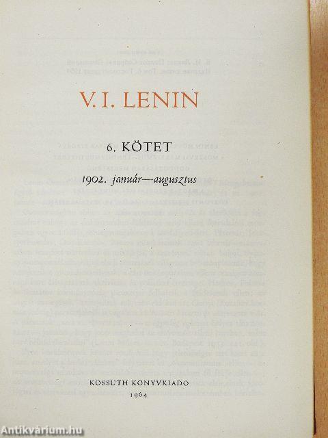 V. I. Lenin összes művei 6.