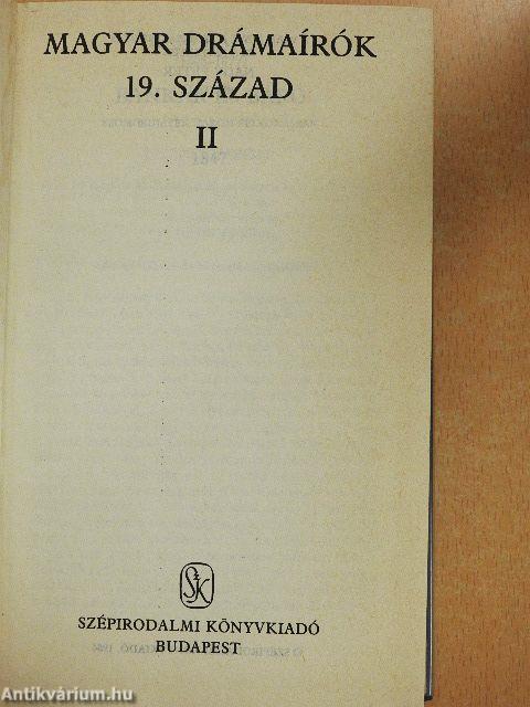 Magyar drámaírók 19. század II. (töredék)