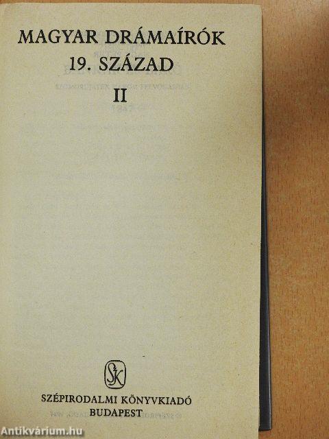 Magyar drámaírók 19. század II. (töredék)