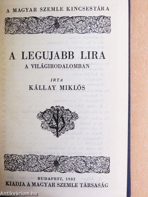 A legujabb lira a világirodalomban