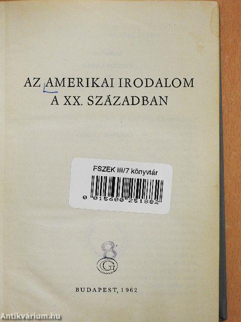 Az amerikai irodalom a XX. században