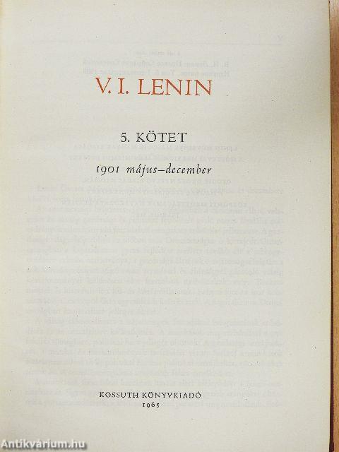 V. I. Lenin összes művei 5.