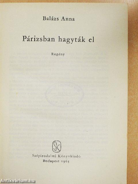 Párizsban hagyták el 