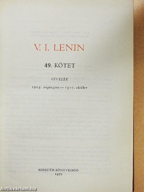 V. I. Lenin összes művei 49.