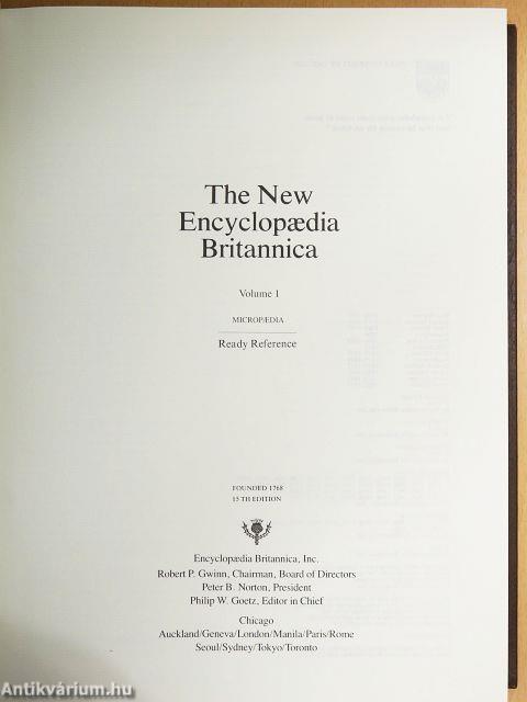 The New Encyclopaedia Britannica Volume 1-29./Index I-II./Britannica World Data 1988./Propaedia Outline of Knowledge
