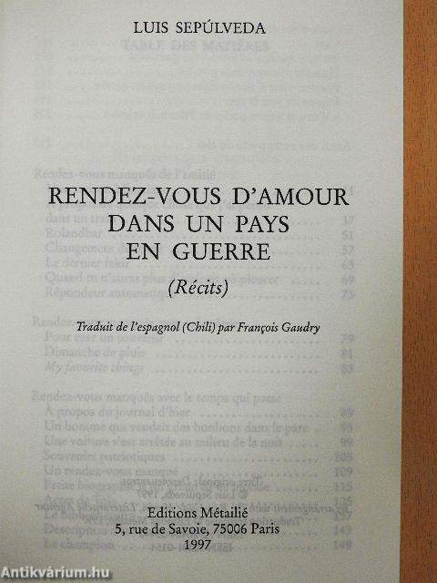 Rendez-vous d'amour dans un pays en guerre