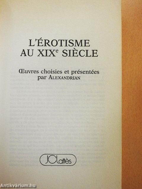 L'Érotisme au XIXe siécle