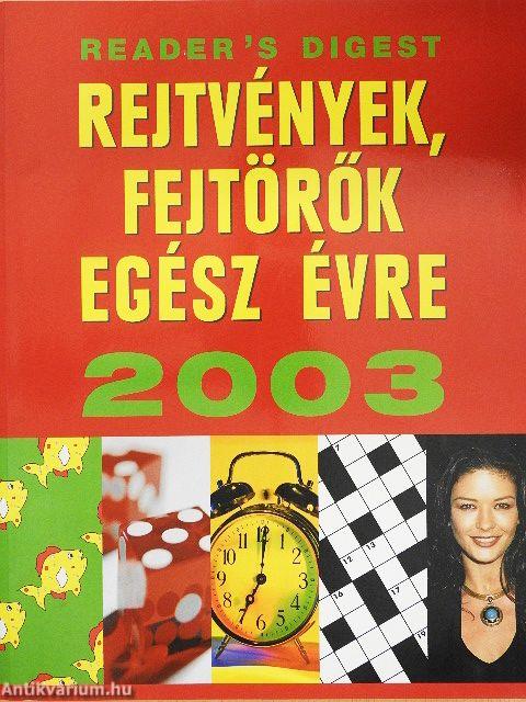 Rejtvények, fejtörők egész évre 2003