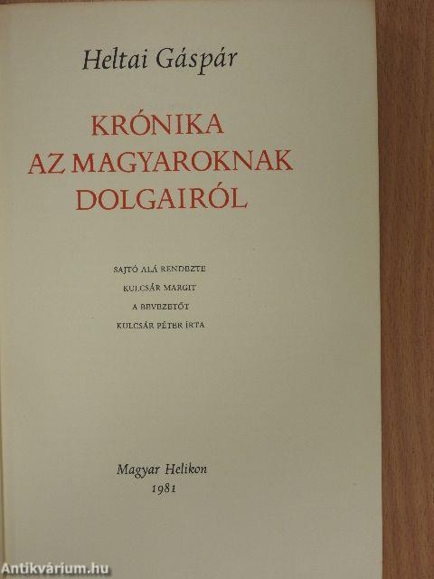 Krónika az magyaroknak dolgairól