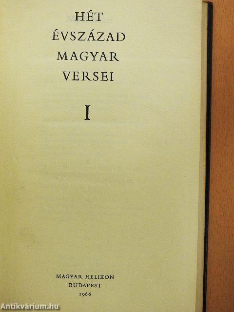 Hét évszázad magyar versei I. (töredék)