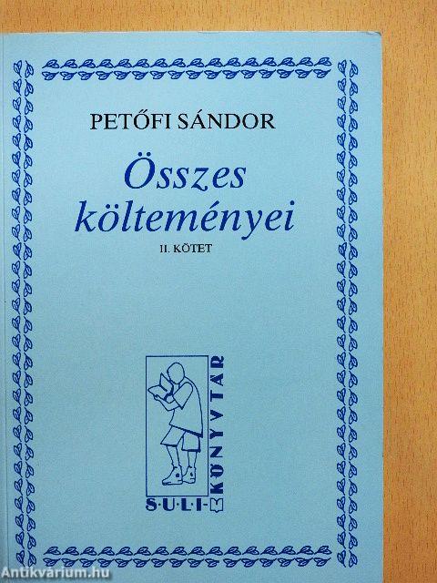 Petőfi Sándor összes költeményei II. (töredék)