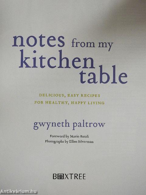 Notes from my kitchen table