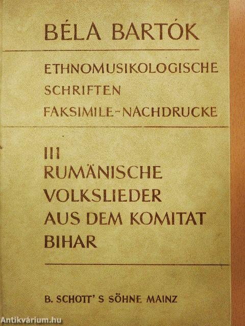 Ethnomusikologische Schriften Faksimile-Nachdrucke III.