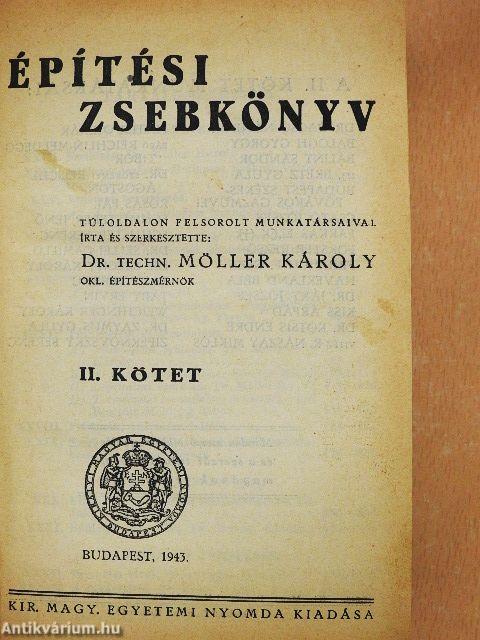 Építési Zsebkönyv II. (töredék)