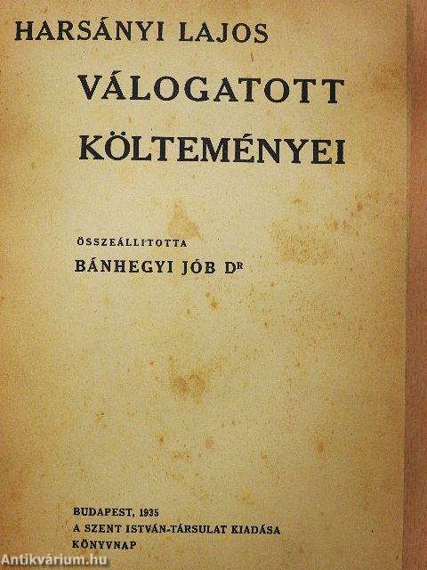 Harsányi Lajos válogatott költeményei