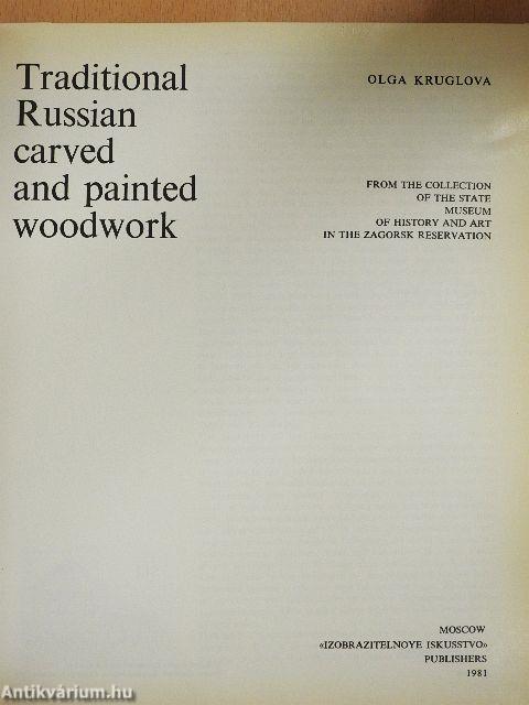 Traditional Russian carved and painted woodwork