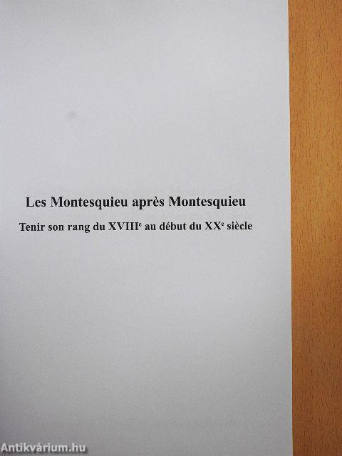 Les Montesquieu aprés Montesquieu