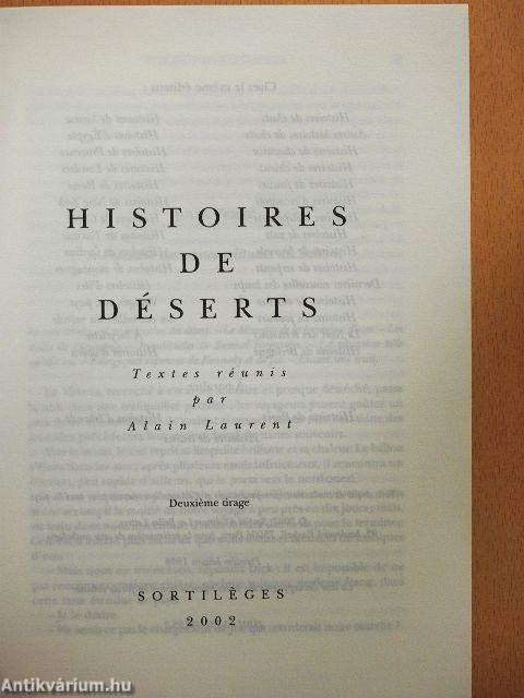 Histoires de Déserts