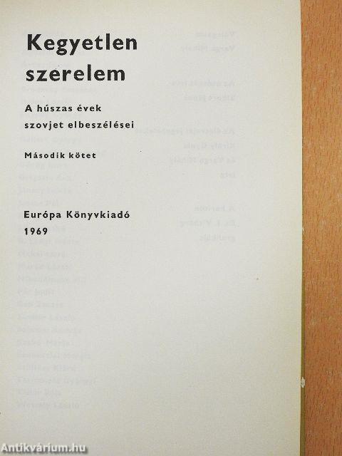 Kegyetlen szerelem II. (töredék)