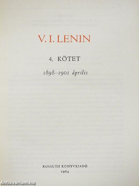 V. I. Lenin összes művei 4.
