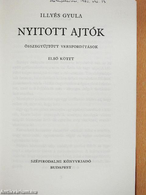 Nyitott ajtók 1-2.