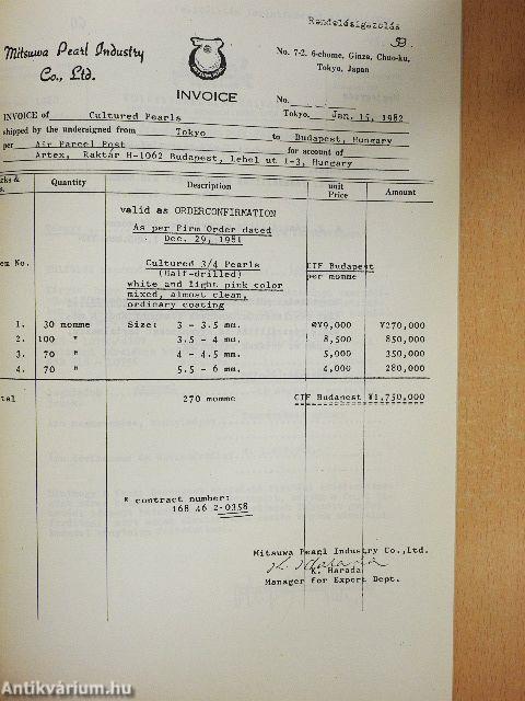 A külkereskedelem technikája és szervezése XIV.