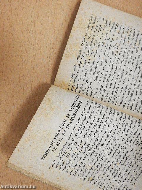 Az 5724. zsinagógai év naptára