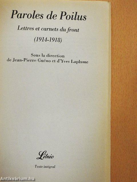 Paroles de Poilus
