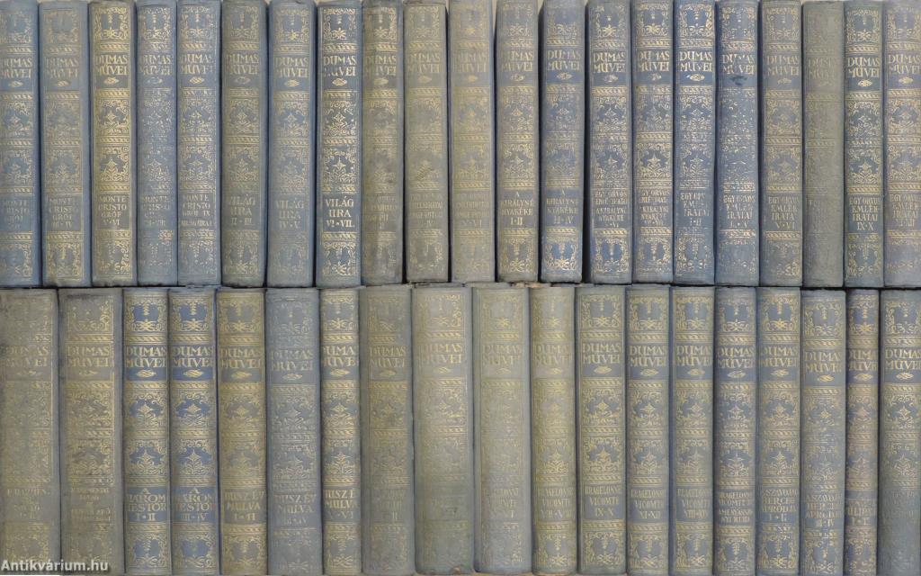 "40 kötet a Dumas művei sorozatból (nem teljes sorozat)"