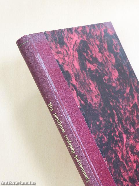 Tanulmányok Budapest multjából VIII.