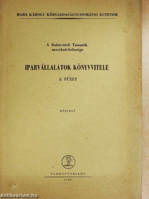 Iparvállalatok könyvvitele 3.