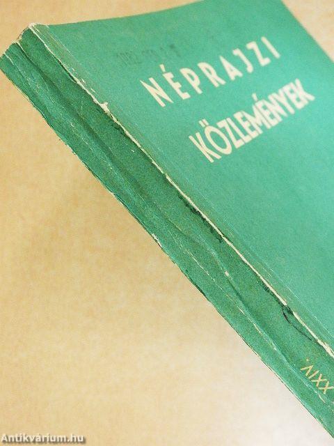 Néprajzi közlemények XXIV.