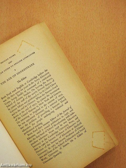 The Age of Shakespeare