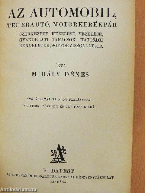 Az automobil, teherautó, motorkerékpár