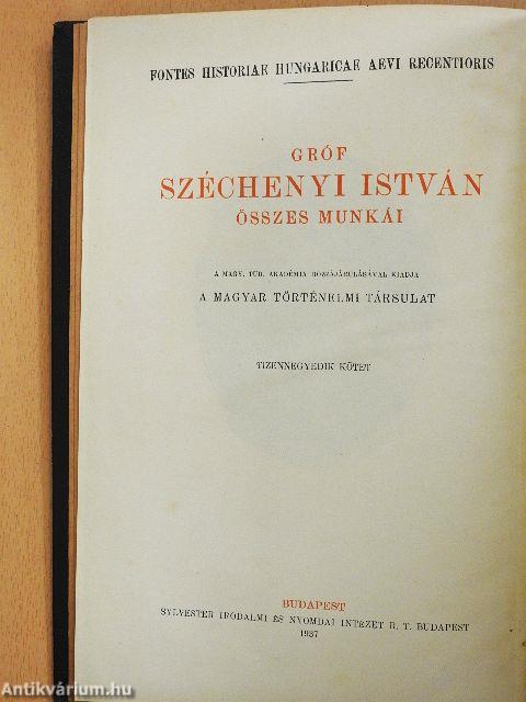 Gróf Széchenyi István naplói V.