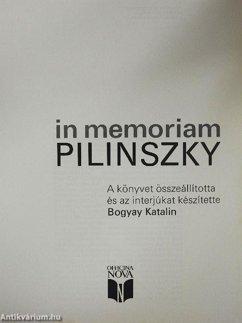 In memoriam Pilinszky