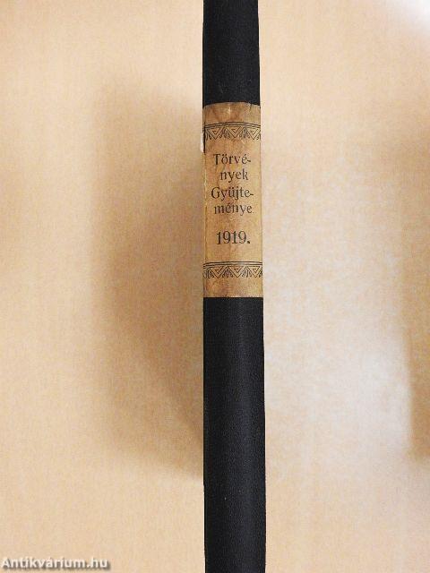 Az 1919. évi törvények gyüjteménye
