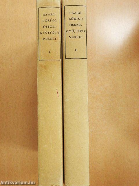 Szabó Lőrinc összegyűjtött versei I-II.