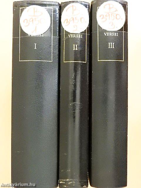 Hét évszázad magyar versei I-III.