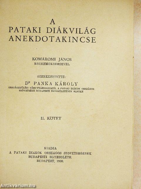 A pataki diákvilág anekdotakincse II.